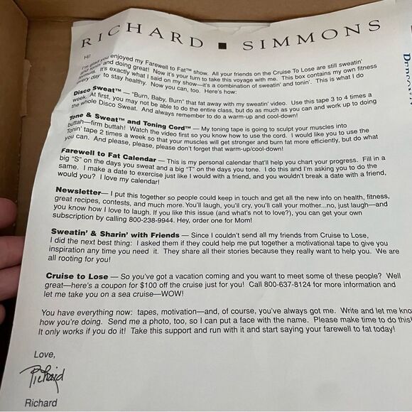 vintage NOS Richard Simmons VHS & cassette exercise workout weight loss set - Picture 8 of 9